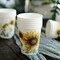 24 White 9 oz Yellow Sunflower Design All Purpose Paper Cups Party Tableware